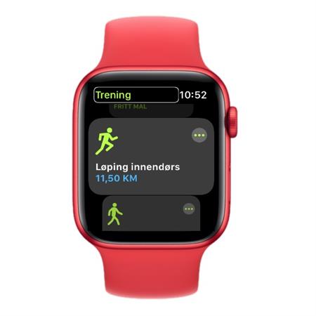 En Apple Watch med appen Trening åpen